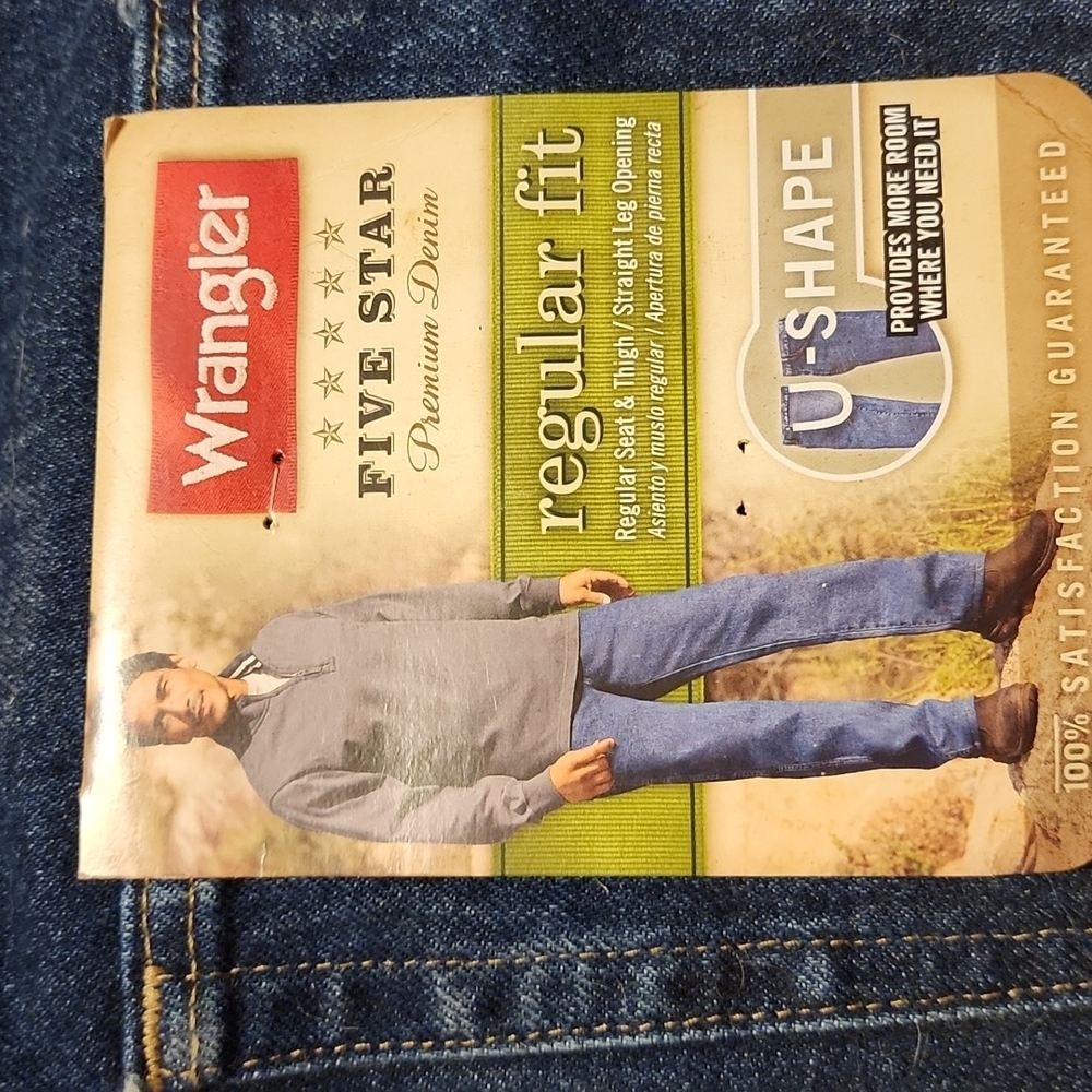 Wrangler Mens Dark wash Denim jeans size 34×30